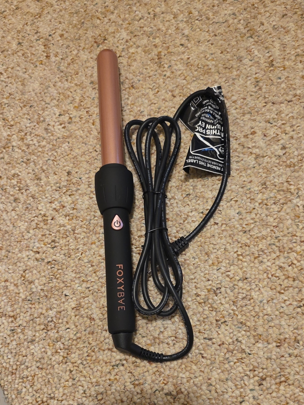 FoxyBae Rose Gold and Black Hair Curling Wand- Never Used